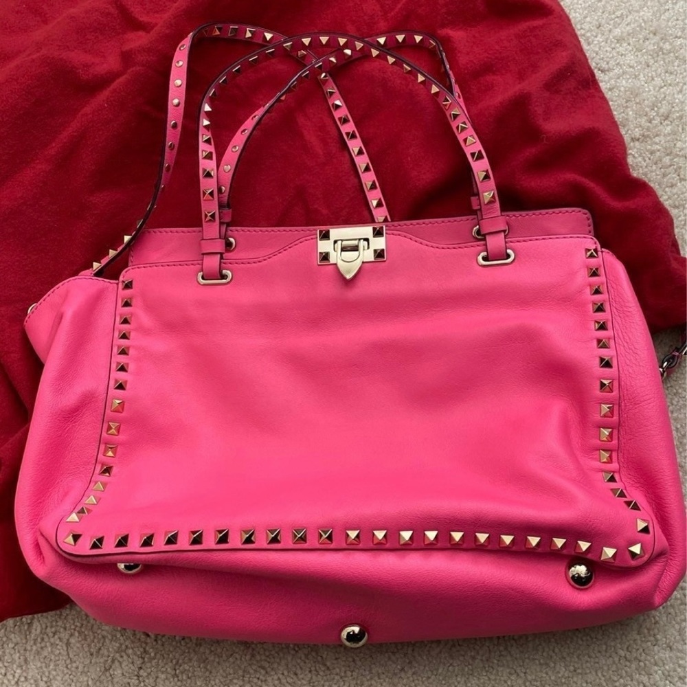 Valentino rockstud handbag hot pink